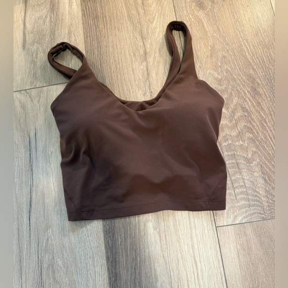 lululemon athletica Chocolate Brown Crop Top - Picture 1 of 4